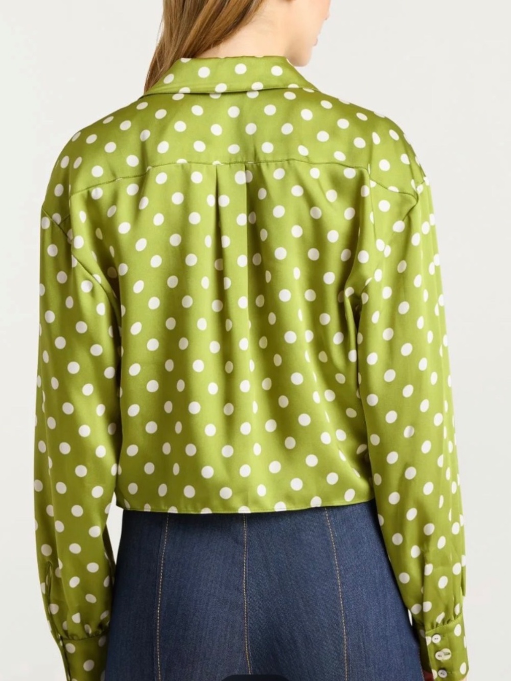 NWT CINQ a SEPT Camille Polka Dot Marianna Top Size M Color Pickle/ivory - Picture 9 of 10